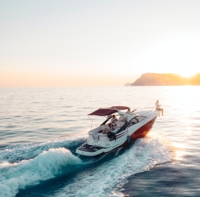 Spacious boat with captain for charter at Costa Del Boats